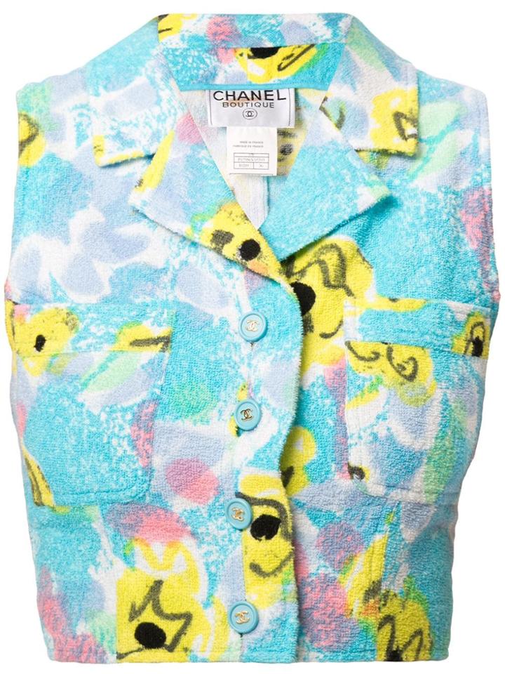 Chanel Pre-owned 1997's Sleeveless Vest Jacket - Blue