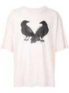 À La Garçonne Camiseta Oversized Birds 2 À La Garçonne + Hering - Pink