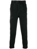 Thom Krom Distressed Cropped Jeans - Black