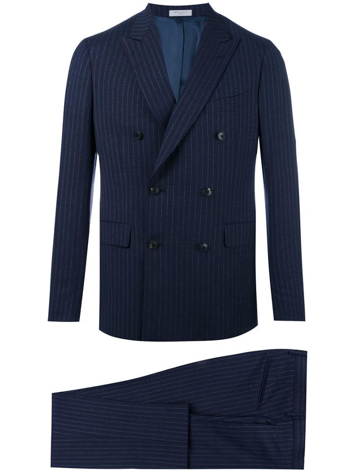 Boglioli Two Piece Suit, Men's, Size: 50, Blue, Virgin Wool/acetate/cupro