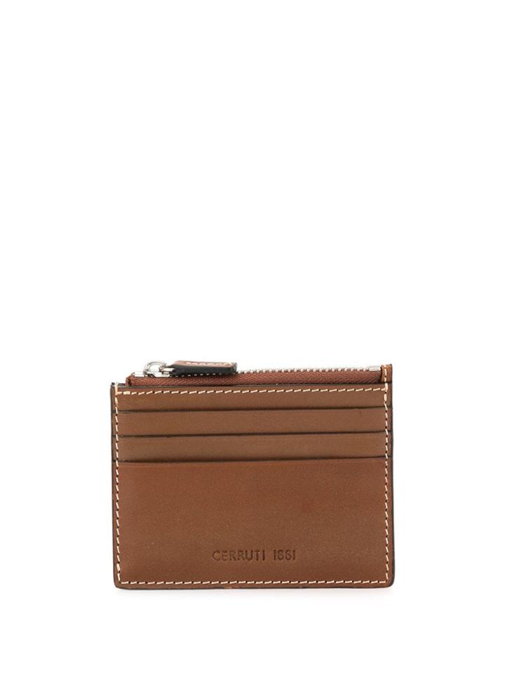 Cerruti 1881 Logo Embossed Cardholder - Brown