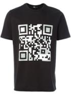 Y-3 Qr Code Print T-shirt, Men's, Size: Xs, Black, Cotton/organic Cotton/spandex/elastane