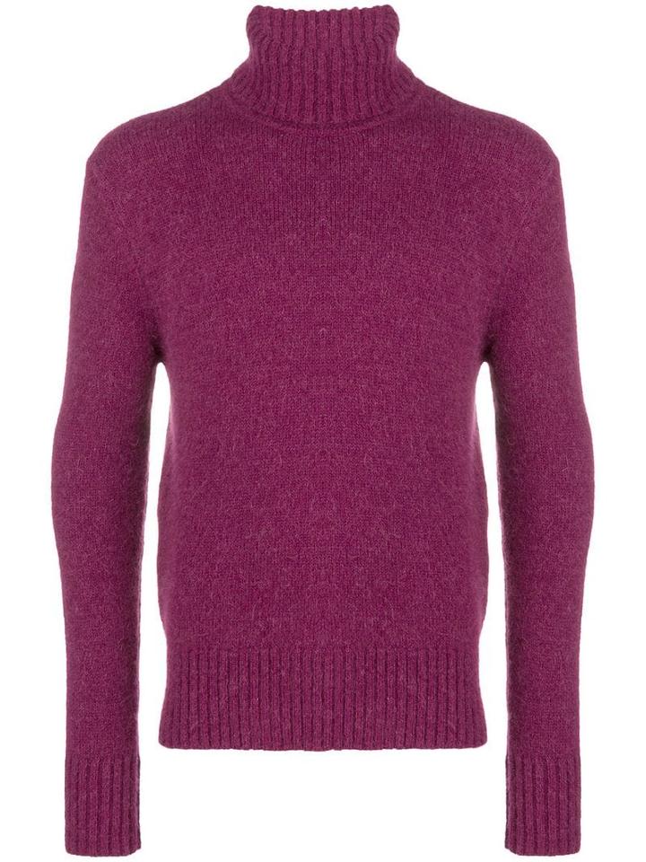 Ami Paris Turtle Neck Sweater - Pink