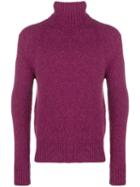 Ami Paris Turtle Neck Sweater - Pink