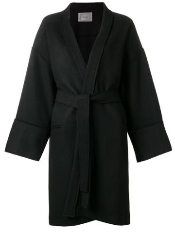 Mauro Grifoni Boxy Tie Waist Coat - Black