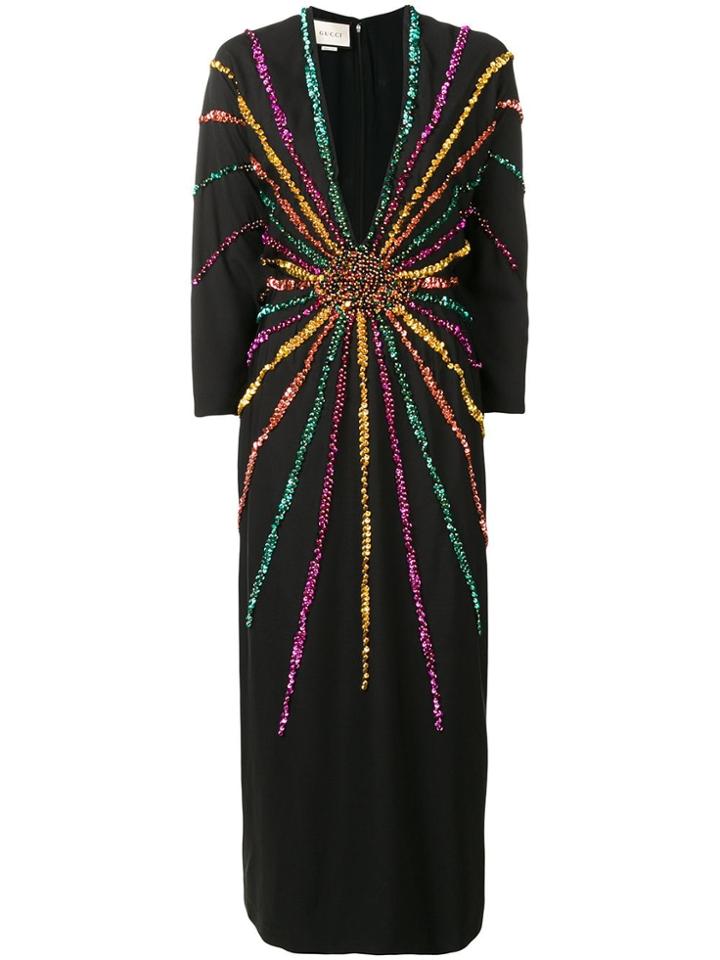 Gucci Sequin Embellished Dress - Black