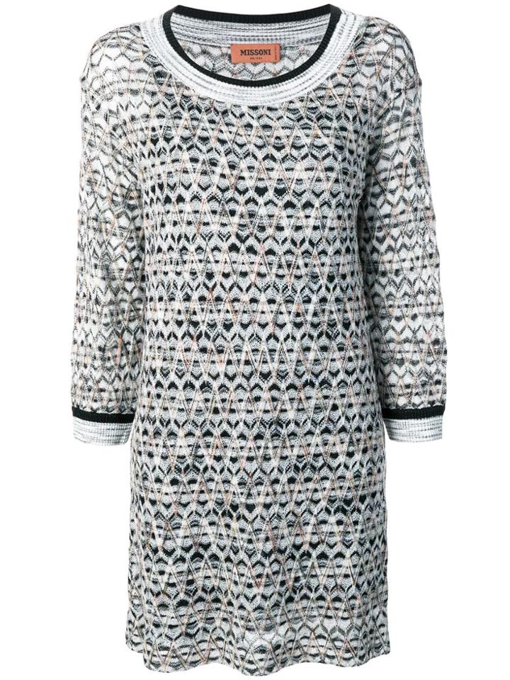 Missoni Geometric Patterned Knitted Dress - Black