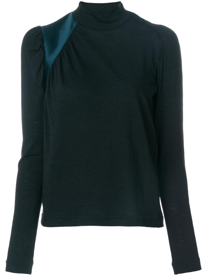 Kolor Gathered Roll Neck Top - Black