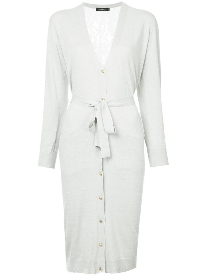 Loveless Belted Waist Coat - Grey