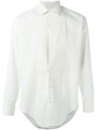 Yves Saint Laurent Vintage Pleated Bib Shirt, Men's, Size: 44, White
