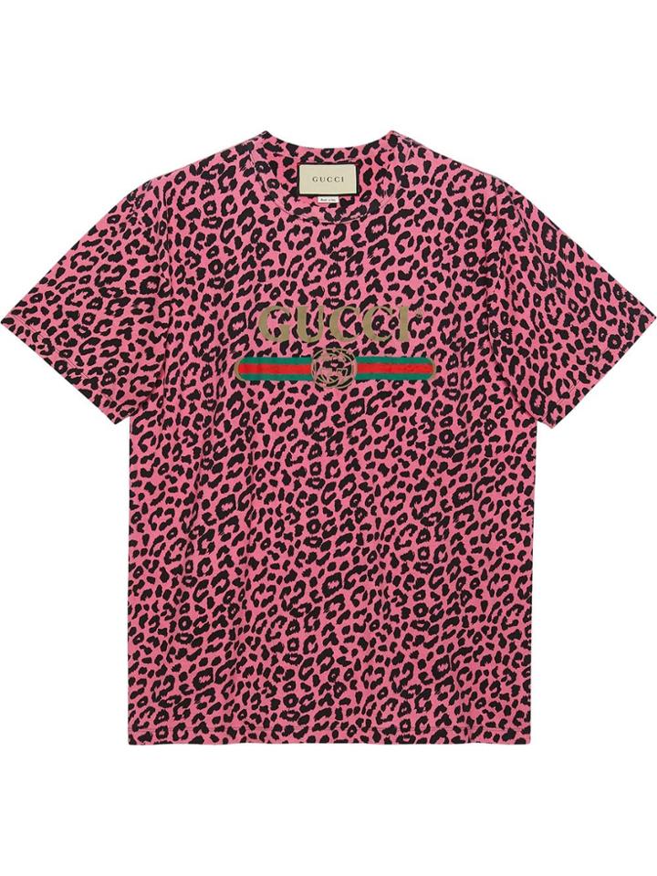 Gucci Oversize T-shirt With Gucci Logo - Pink