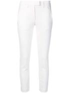 Dondup Cropped Slim-fit Trousers - White