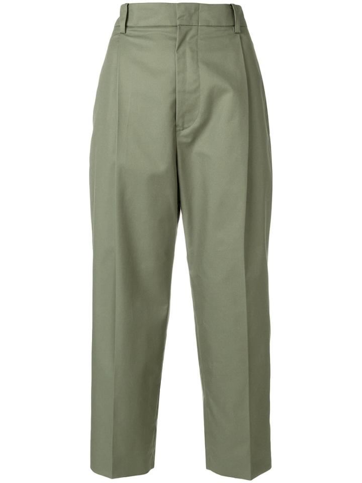 Sofie D'hoore High Waisted Cropped Trousers - Green