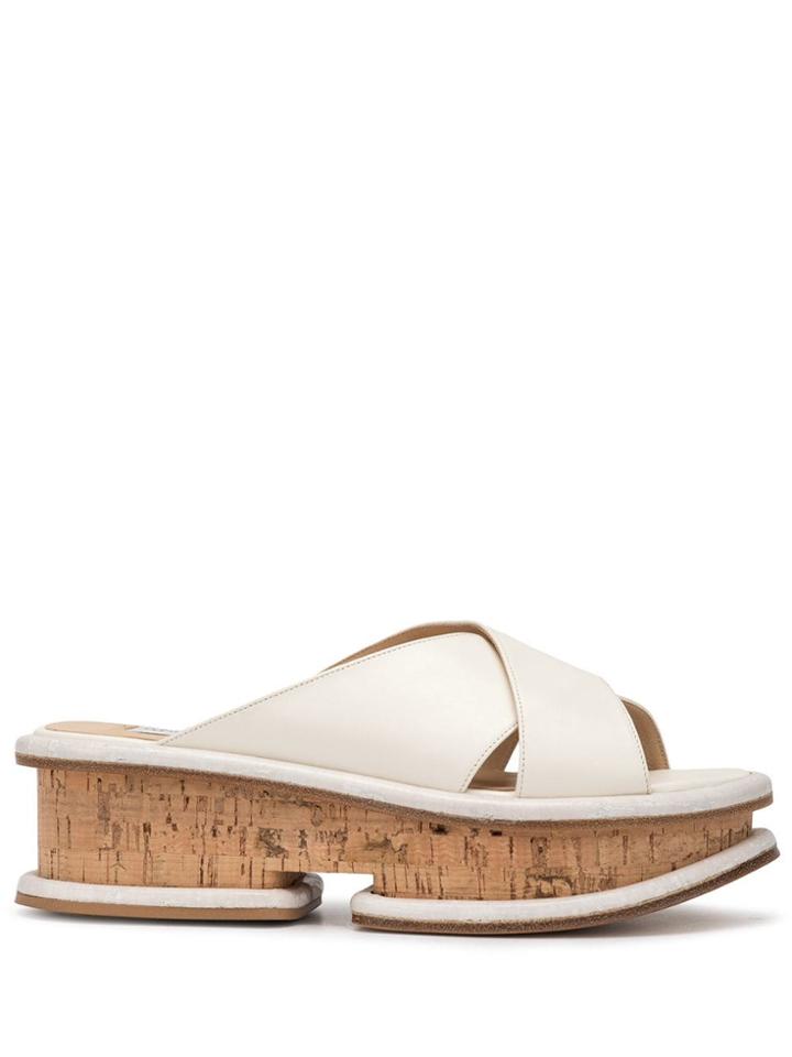 Gabriela Hearst Crossover Strap Sandals - White