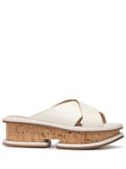 Gabriela Hearst Crossover Strap Sandals - White