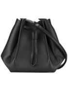 Maison Margiela Structured Bucket Bag, Adult Unisex, Black, Leather/polyester