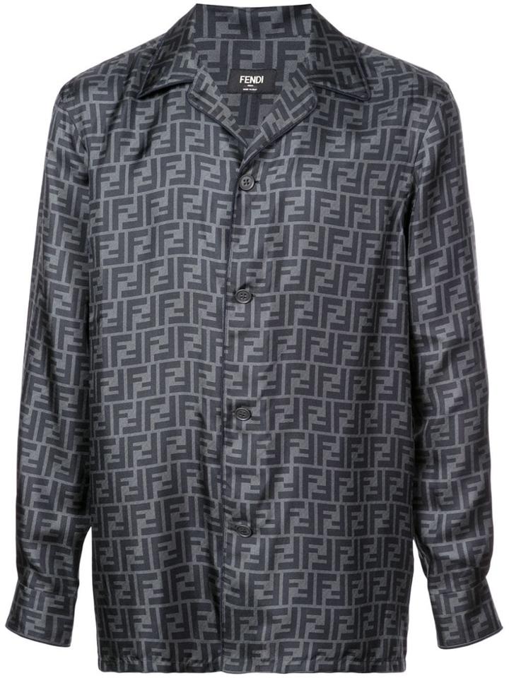 Fendi Double F Printed Shirt - Grey