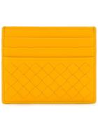 Bottega Veneta Intrecciato Weave Card Holder - Yellow & Orange