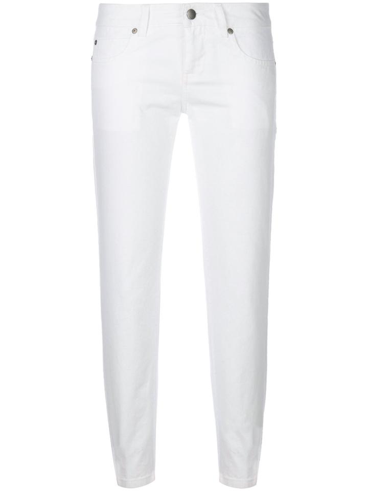 Aspesi Cropped Skinny Jeans - White