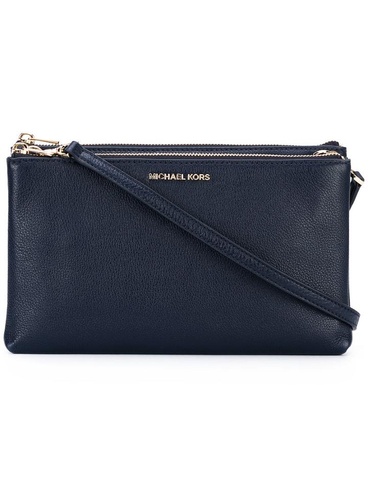 Michael Michael Kors - 'adele' Crossbody Bag - Women - Leather - One Size, Blue, Leather