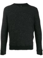 Transit Textured Inside-out Style Sweater - Black