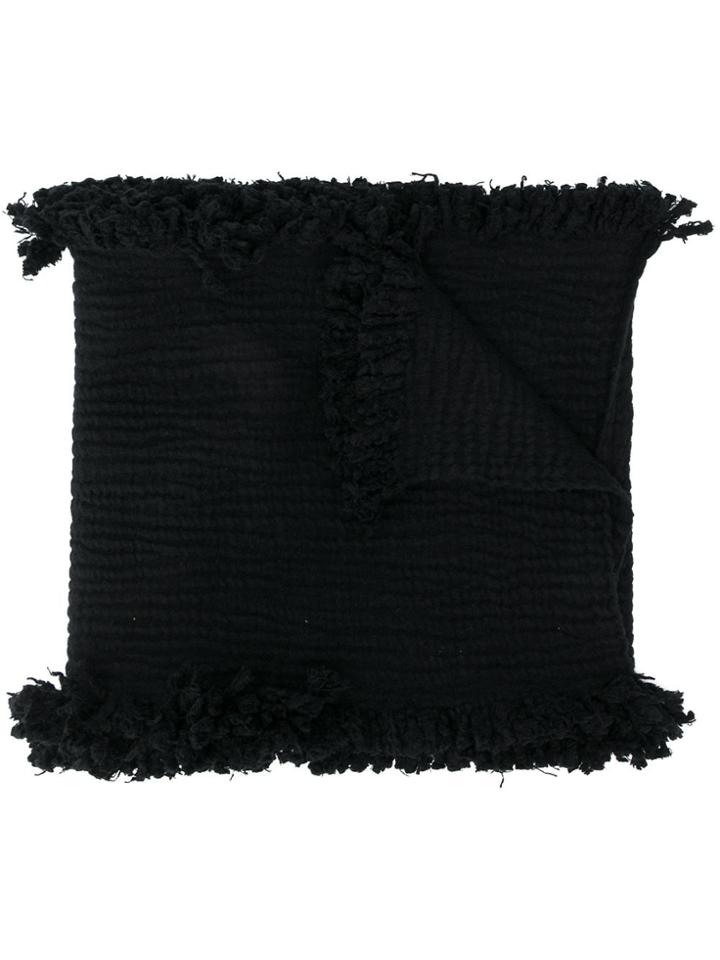Uma Wang Fringed Edge Scarf - Black
