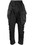 Unravel Project Loose Fit Cropped Trousers - Black