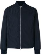 Officine Generale Zip Up Bomber Jacket, Men's, Size: Large, Blue, Polyester