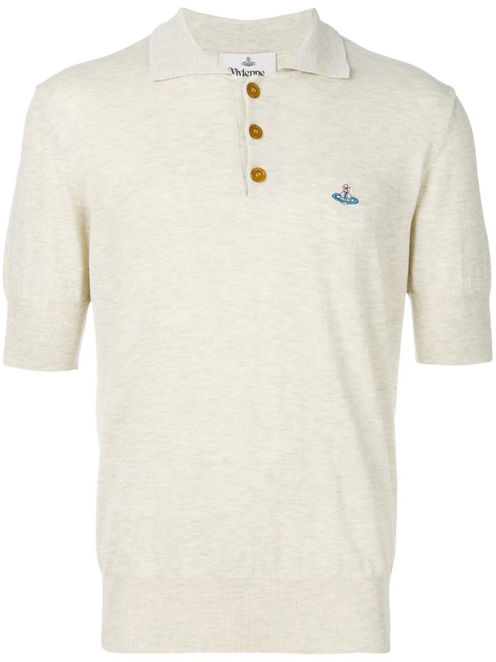 Vivienne Westwood Contrast Logo Polo Shirt - Nude & Neutrals