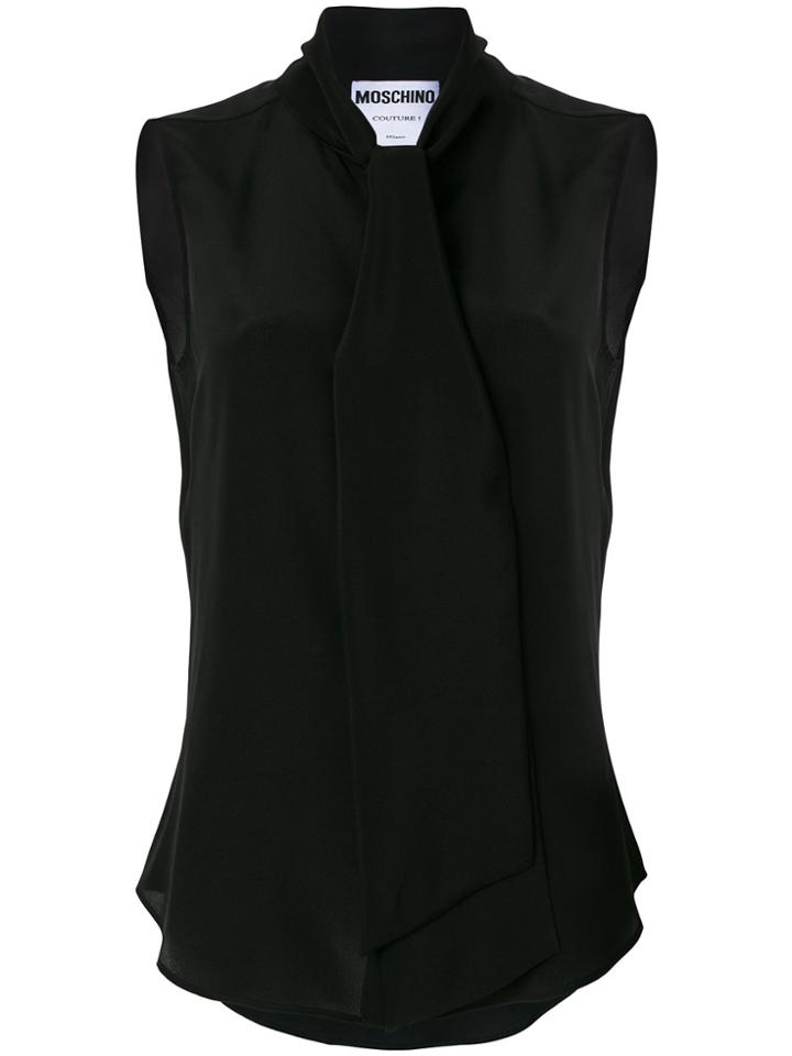 Moschino Scarf Tie Blouse - Black