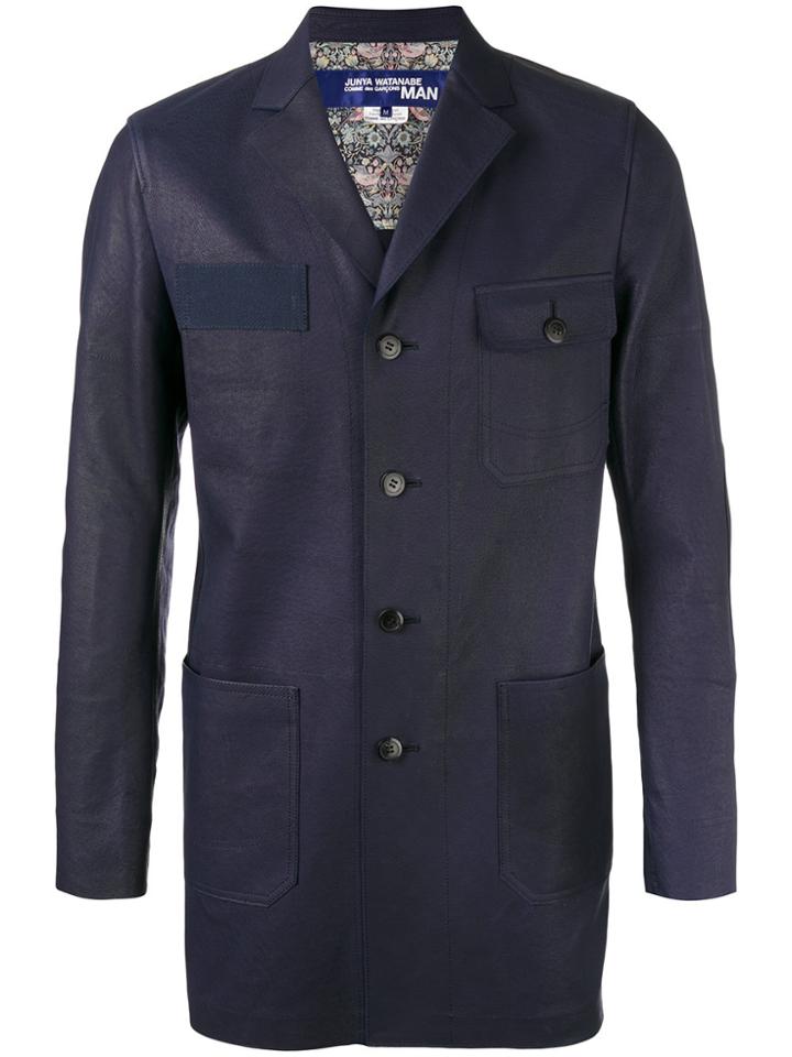 Junya Watanabe Comme Des Garçons Man Multi-pockets Midi Coat - Blue