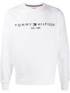 Tommy Hilfiger Logo Embroidered Sweatshirt - White