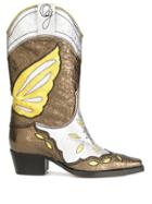 Ganni Butterfly Cowboy Boots - Gold