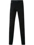 Hl Heddie Lovu Distressed Slim Fit Jeans, Men's, Size: 30, Black, Cotton/polyurethane
