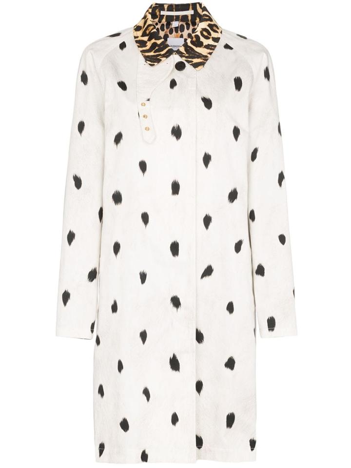 Burberry Carrington Dual-print Coat - White