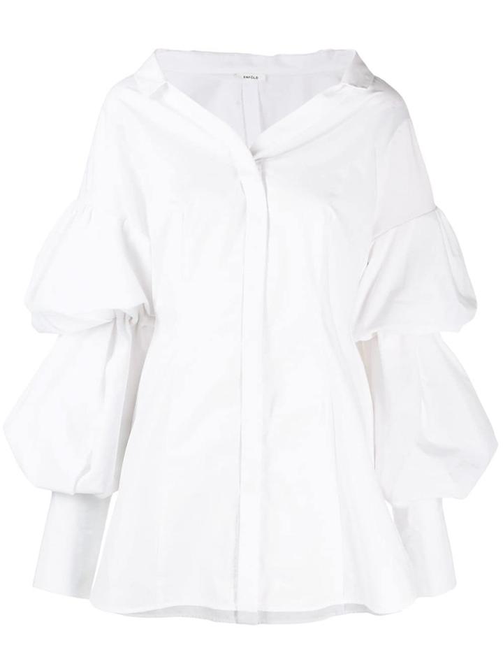 Enföld Typewriter Teared Sleeve Shirt - White