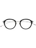 Thom Browne Eyewear Navy & Silver Optical Glasses - Blue