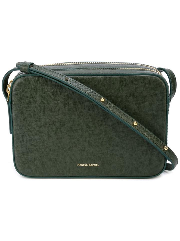 Mansur Gavriel Logo Embossed Crossbody Bag - Green