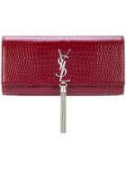 Saint Laurent Classic Kate Tassel Clutch - Red