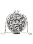 Marzook Crystal Ball Swarovski Crystal Sphere Clutch - Metallic