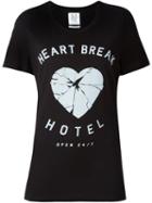 Zoe Karssen Heart Break Print T-shirt, Women's, Size: Small, Black, Modal/cotton