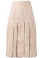 Valentino Pleated Skirt, Women's, Size: 42, Pink/purple, Virgin Wool/silk/polyamide/spandex/elastane