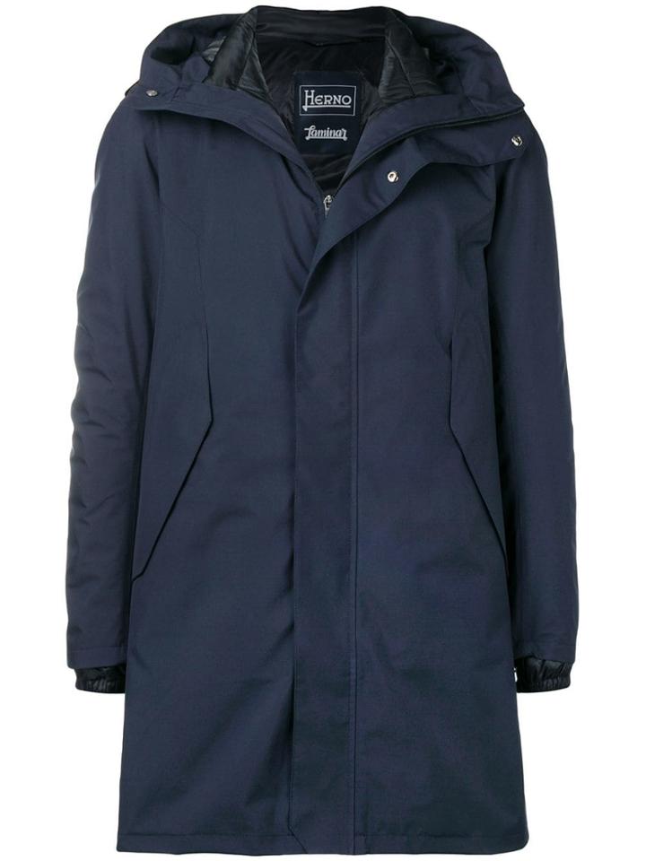 Herno Padded Mid-length Raincoat - Blue