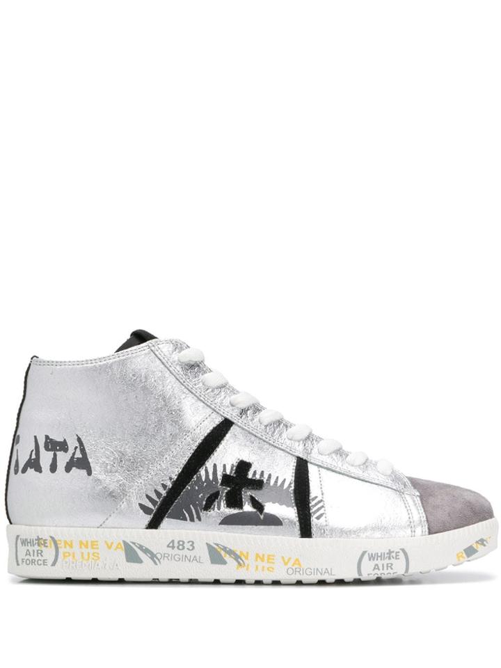 Premiata Tayld High Top Sneakers - Silver