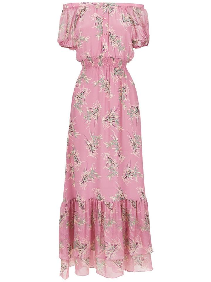 Clube Bossa La Pomme Long Silk Dress - Pink & Purple