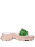 Nº21 Contrast Open-toe Slides - Pink