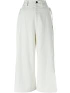 Damir Doma 'ponte' Trousers, Women's, Size: Small, White, Cotton/polyamide/virgin Wool