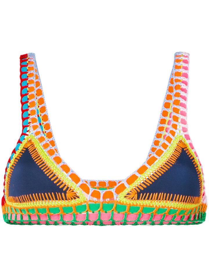 Kiini - Tamsin Triangle Bikini - Women - Polyester - M, Blue, Polyester
