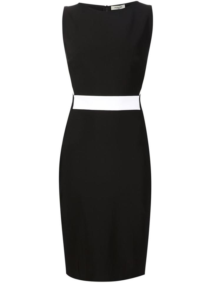 Mugler Sleeveless Fitted Dress, Women's, Size: 8, Black, Viscose/polyamide/spandex/elastane