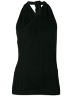 Jacquemus Pleated Fitted Vest Top - Black
